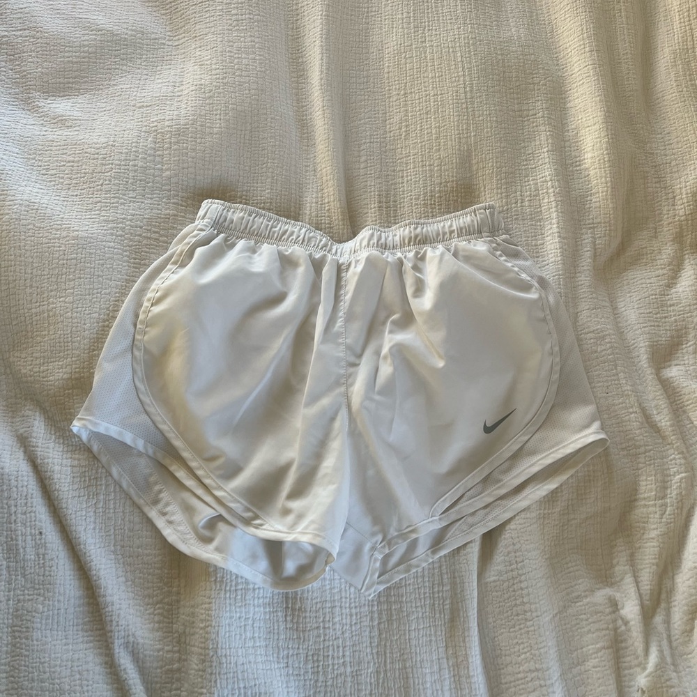 White Nike shorts